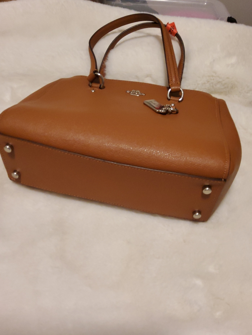 Coach Stanton 26 - Carryall Saddle Brown Crossgrain Leather Satchel Bag - Picture 10 of 16